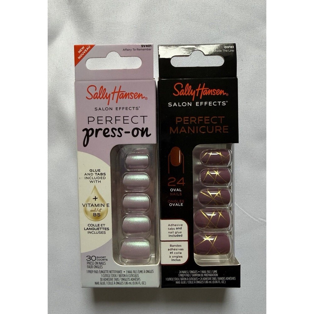 Sally Hansen Press on Nails Set of 2 Outside the Line & Affairy to Remember Mani